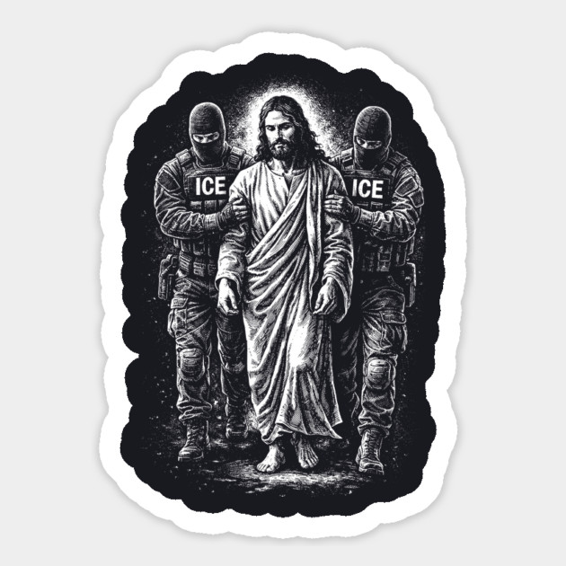 Jesus Arrested By ICE — What You Do To The Least Of These, You Do To Me Magnet by Charles's Store 8
