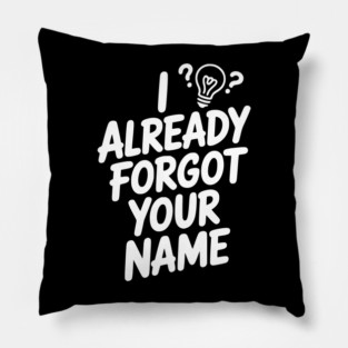 I Already Forgot Your Name Pillow