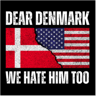 Dear Denmark We Hate Him Too Posters and Art