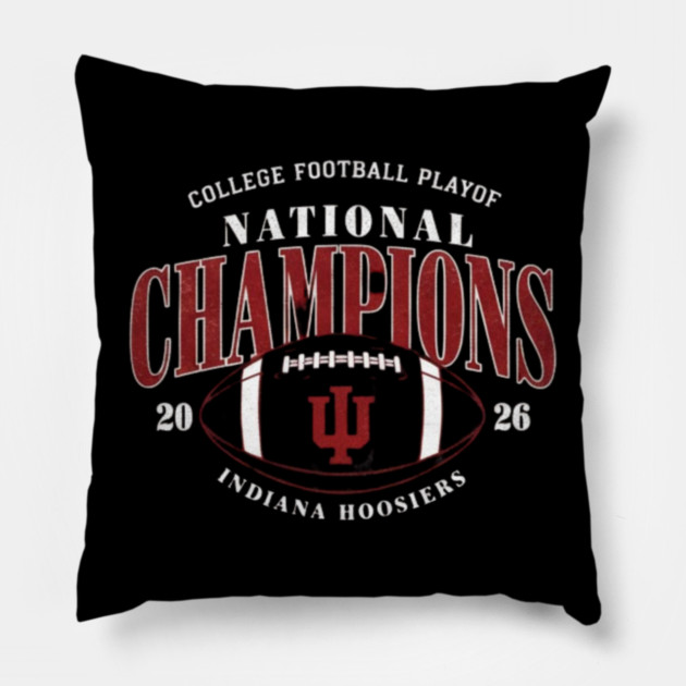 Indiana Hoosiers National Championship Pillow by dtr_art