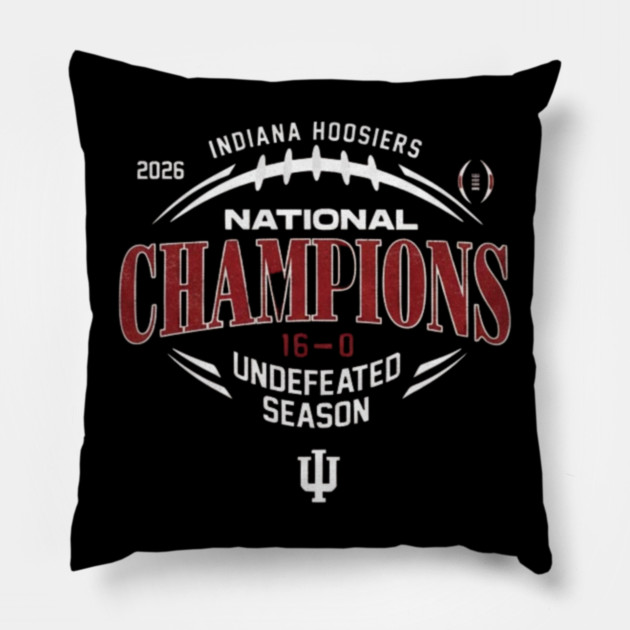 Indiana Hoosiers National Championship Pillow by dtr_art