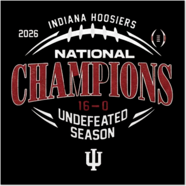 Indiana Hoosiers National Championship Wall Art by dtr_art