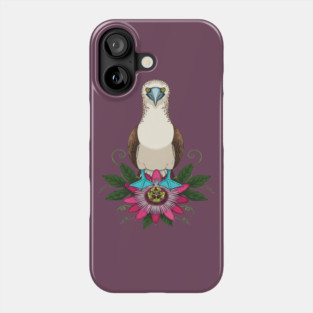 Blue-footed Booby Floral Art Phone Case