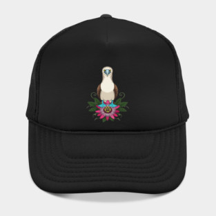 Blue-footed Booby Floral Art Hat