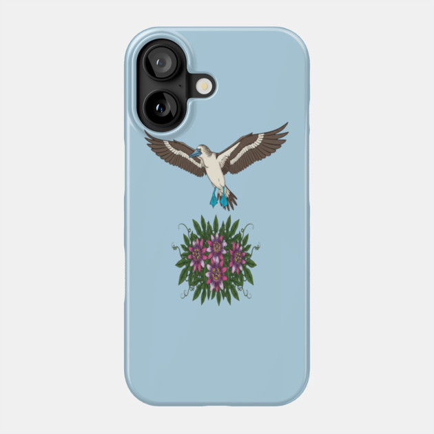 Flying Blue-footed Booby Nature Design Phone Case by BirdsnStuff