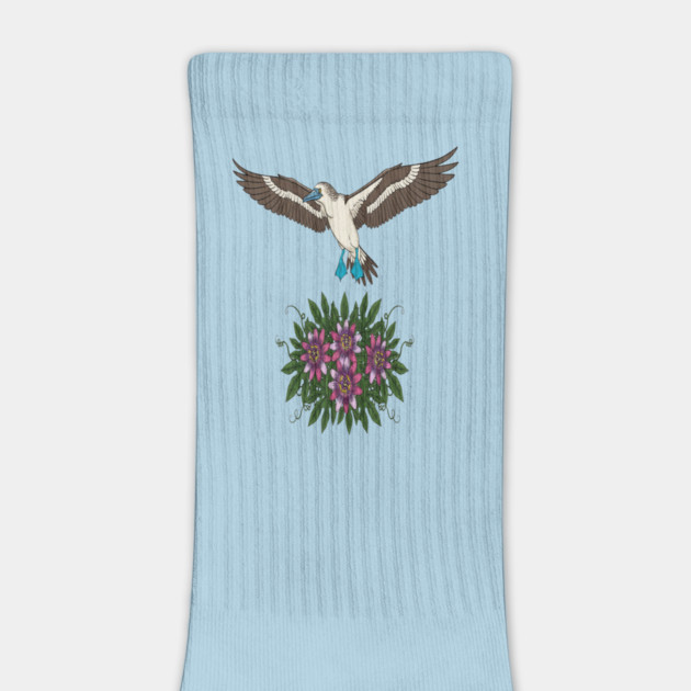 Flying Blue-footed Booby Nature Design by BirdsnStuff