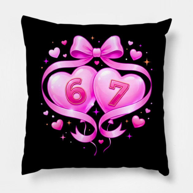 67 Valentines Day Pillow by Creatifly Graphic Tees