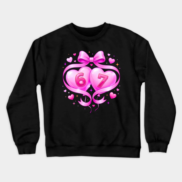 67 Valentines Day Crewneck Sweatshirt by Creatifly Graphic Tees