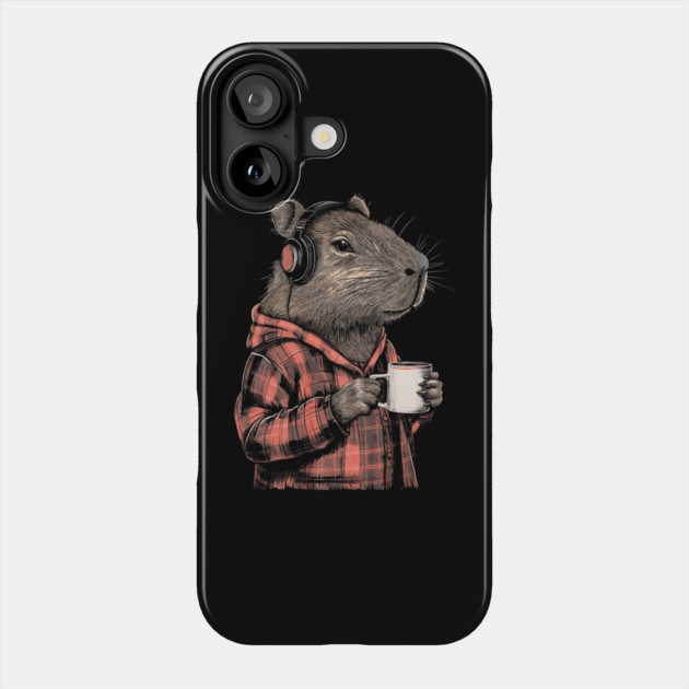 Capybara Hipster Funny Capybara Phone Case by yangho