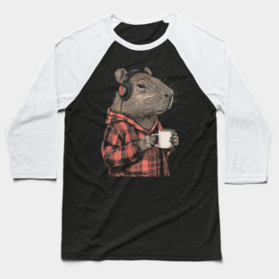 Capybara Hipster Funny Capybara Baseball T-Shirt