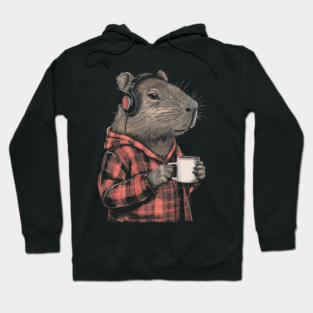 Capybara Hipster Funny Capybara Hoodie
