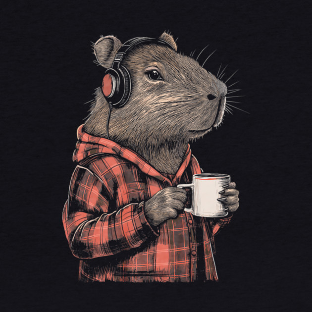 Capybara Hipster Funny Capybara by yangho