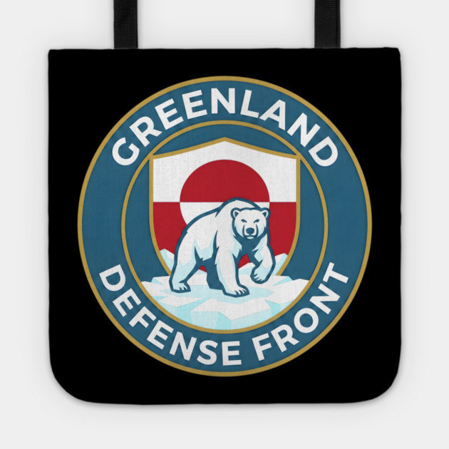 Greenland Defense Front Tote by Creatifly Graphic Tees