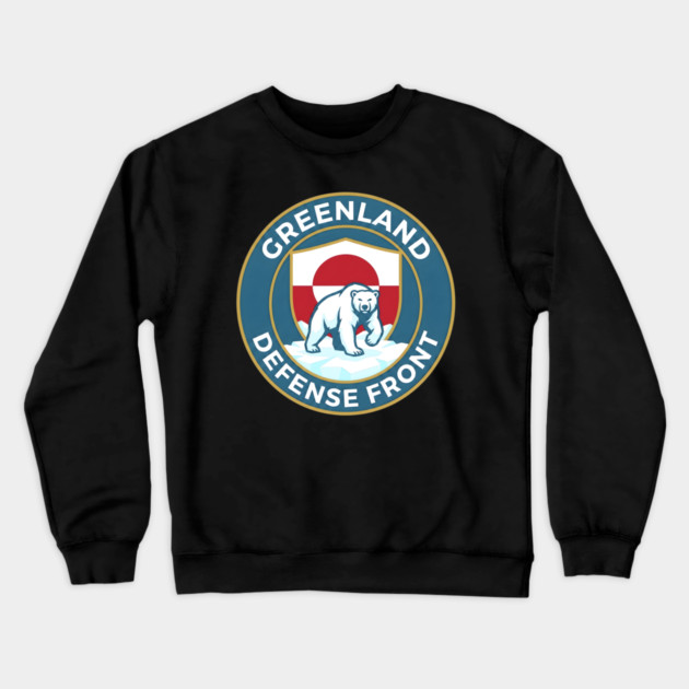 Greenland Defense Front Crewneck Sweatshirt by Creatifly Graphic Tees