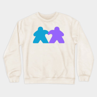 Valentine's Meeples Heart Crewneck Sweatshirt