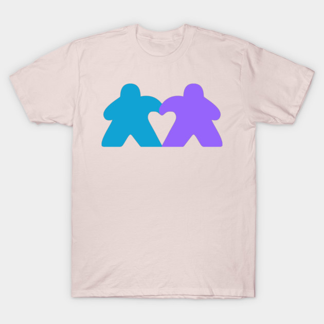 Valentine's Meeples Heart T-Shirt by Board Game Blitz