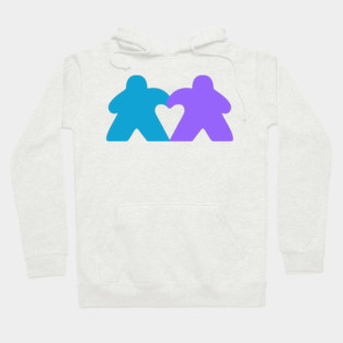 Valentine's Meeples Heart Hoodie