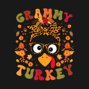 Grammy Turkey Fall Thanksgiving Family T-Shirt