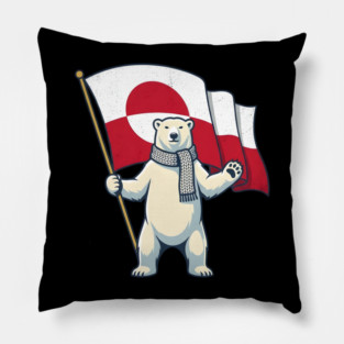 I Stand With Greenland Pillow
