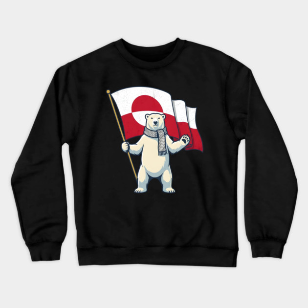 I Stand With Greenland Crewneck Sweatshirt by Creatifly Graphic Tees