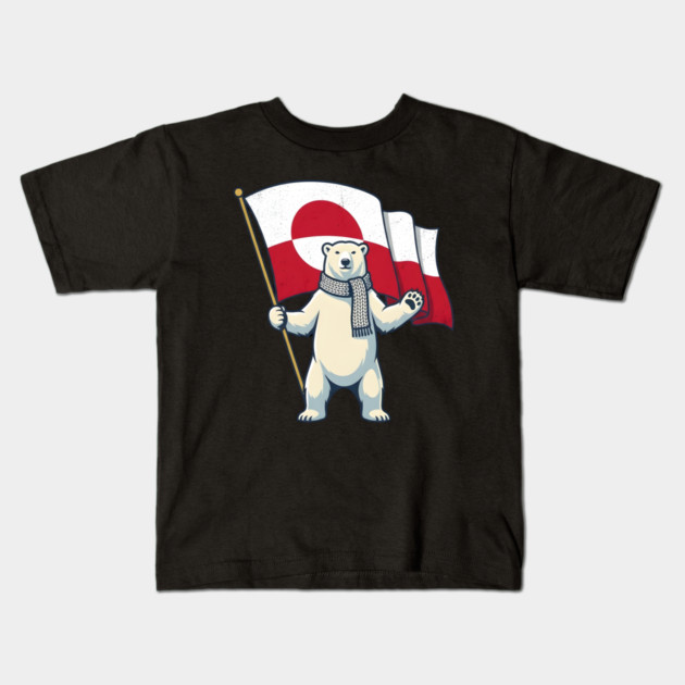 I Stand With Greenland Kids T-Shirt by Creatifly Graphic Tees