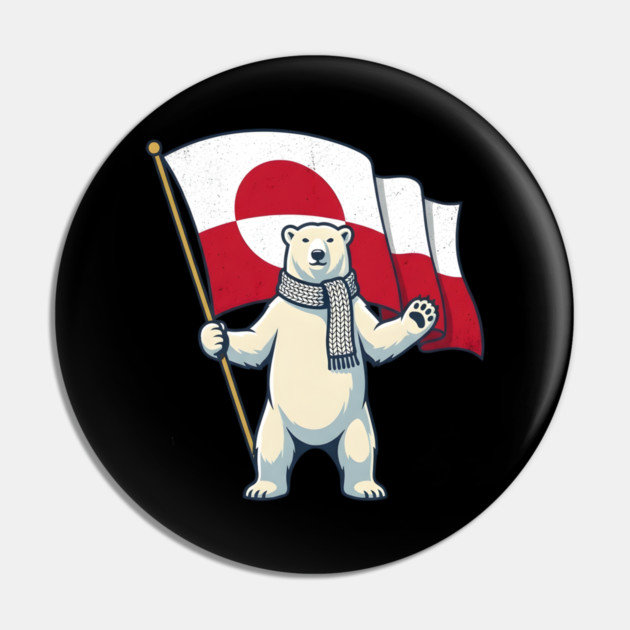 I Stand With Greenland Pin by Creatifly Graphic Tees