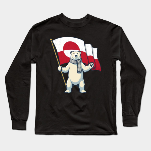 I Stand With Greenland Long Sleeve T-Shirt by Creatifly Graphic Tees