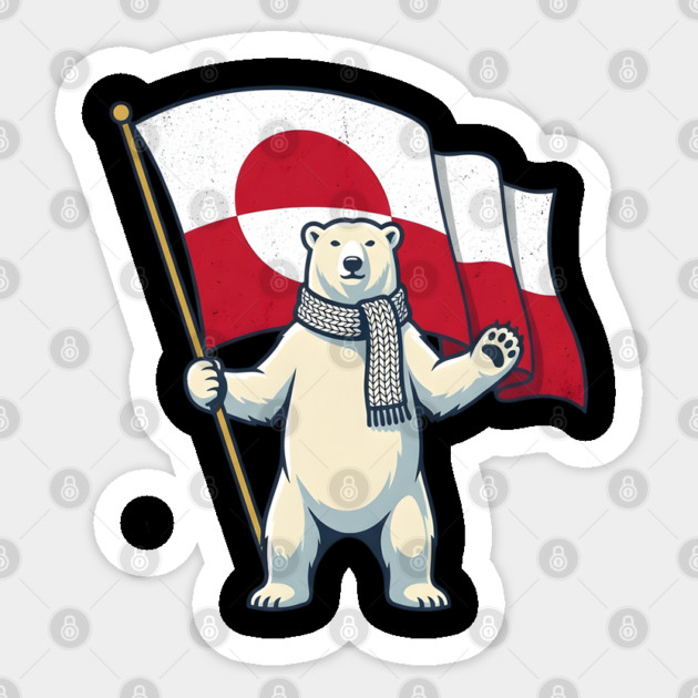 I Stand With Greenland Sticker by Creatifly Graphic Tees