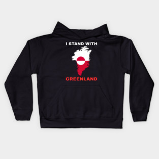 I Stand With Greenland Kids Hoodie