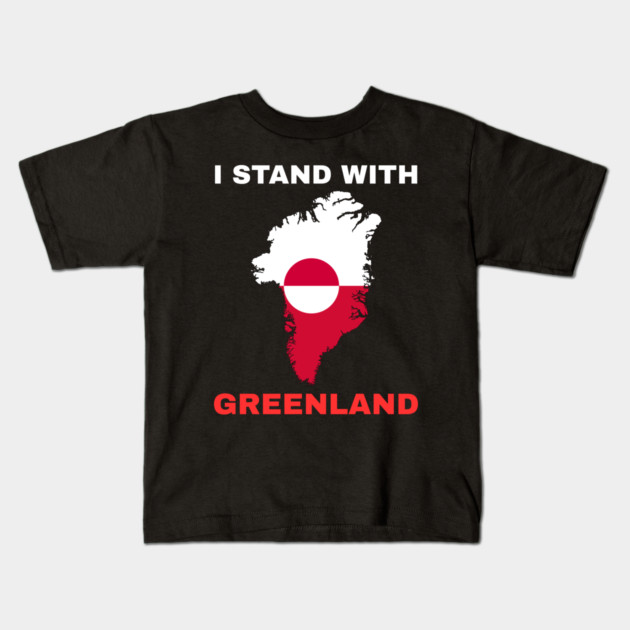 I Stand With Greenland Kids T-Shirt by Creatifly Graphic Tees