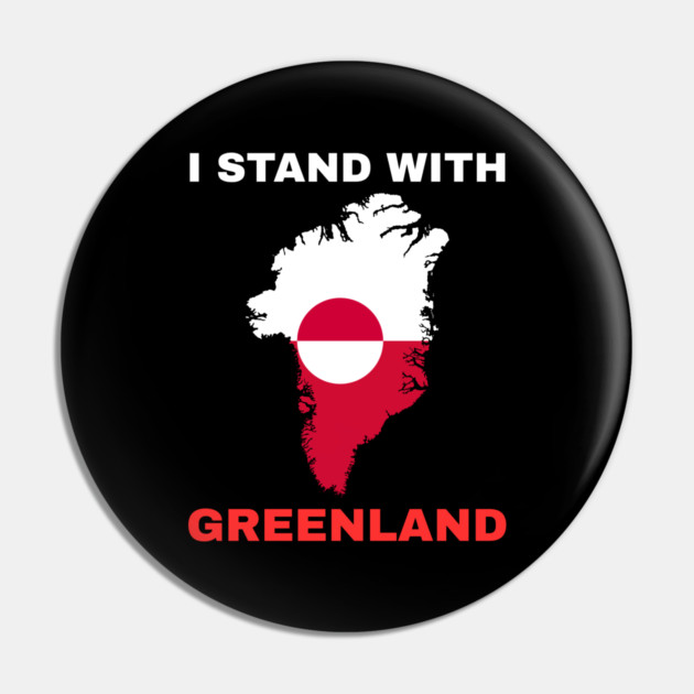 I Stand With Greenland Pin by Creatifly Graphic Tees