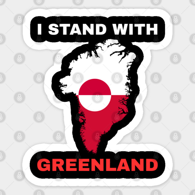 I Stand With Greenland Sticker by Creatifly Graphic Tees
