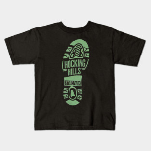 Hocking Hills State Park Footprint Kids T-Shirt