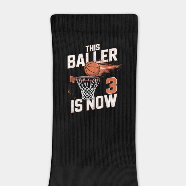 This Baller Is Now 3 Basketball 3rd Birthday by Ink Lines