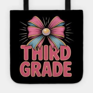 Third Grade Coquette Bow Teachers Back to School Tote