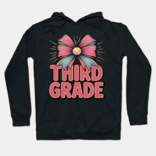 Third Grade Coquette Bow Teachers Back to School Hoodie