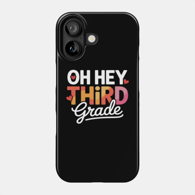 Third Grade Girl Back To School Students Teacher Phone Case by Ink Lines
