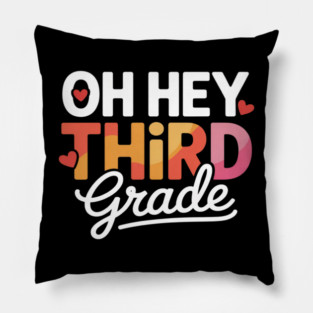 Third Grade Girl Back To School Students Teacher Pillow