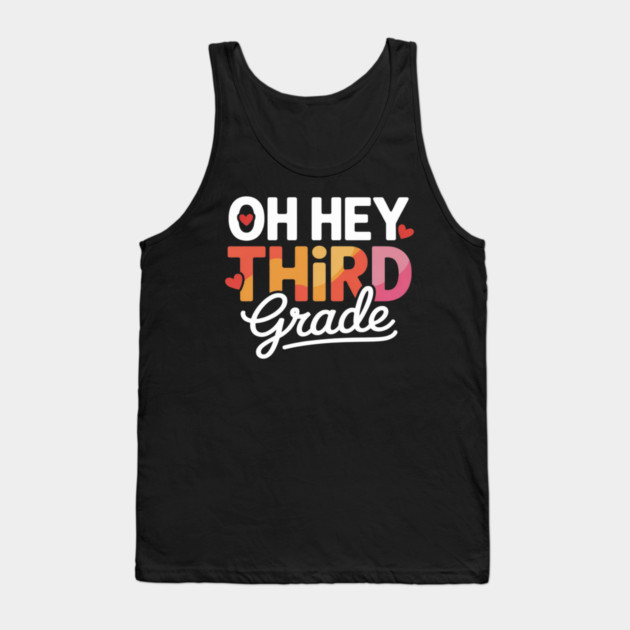 Third Grade Girl Back To School Students Teacher Tank Top by Ink Lines