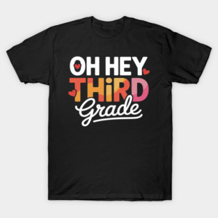 Third Grade Girl Back To School Students Teacher T-Shirt