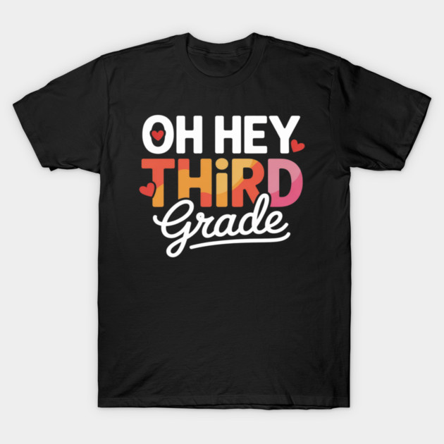 Third Grade Girl Back To School Students Teacher T-Shirt by Ink Lines