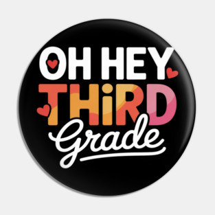 Third Grade Girl Back To School Students Teacher Pin
