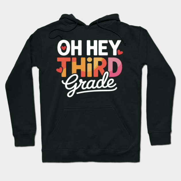 Third Grade Girl Back To School Students Teacher Hoodie by Ink Lines