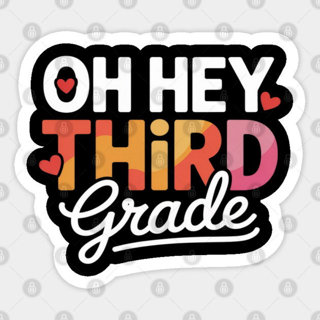 Third Grade Girl Back To School Students Teacher Sticker by Ink Lines