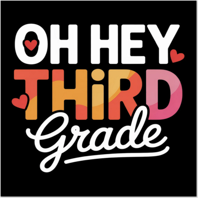 Third Grade Girl Back To School Students Teacher Wall Art by Ink Lines