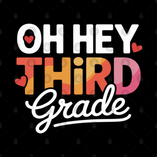 Third Grade Girl Back To School Students Teacher by Ink Lines