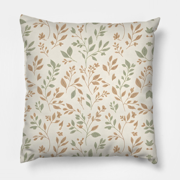 Minimal Botanical Pattern Pillow by Ink magic