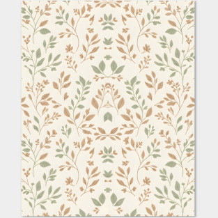 Minimal Botanical Pattern Posters and Art