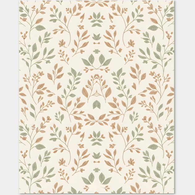 Minimal Botanical Pattern Wall Art by Ink magic