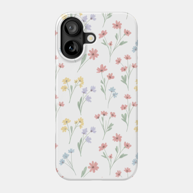 Soft Wildflower Aesthetic Pattern Phone Case by Ink magic